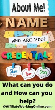 Name, credentials about you. How to Write an About Me Page to Inspire Readers